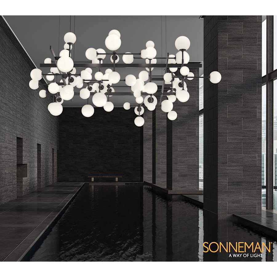 Sonneman Nebula 31 Light 80" Wide LED Abstract Chandelier