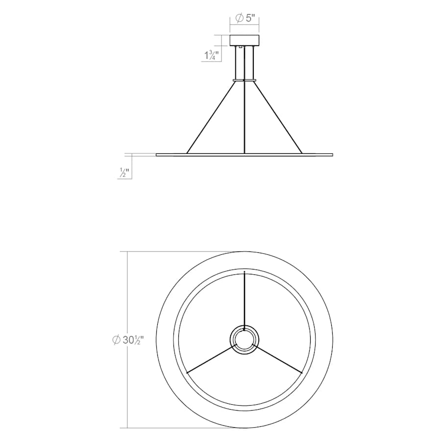 Sonneman Arctic Rings 31" Wide LED Suspension Pendant