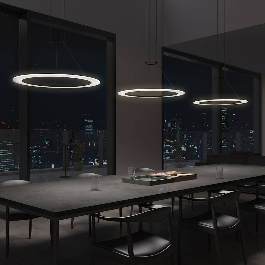 Sonneman Arctic Rings 31" Wide LED Suspension Pendant