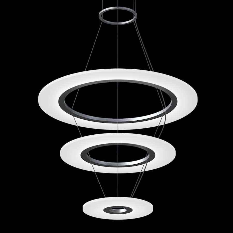 Sonneman Arctic Rings 3 Light 31" Wide LED Ring Chandelier