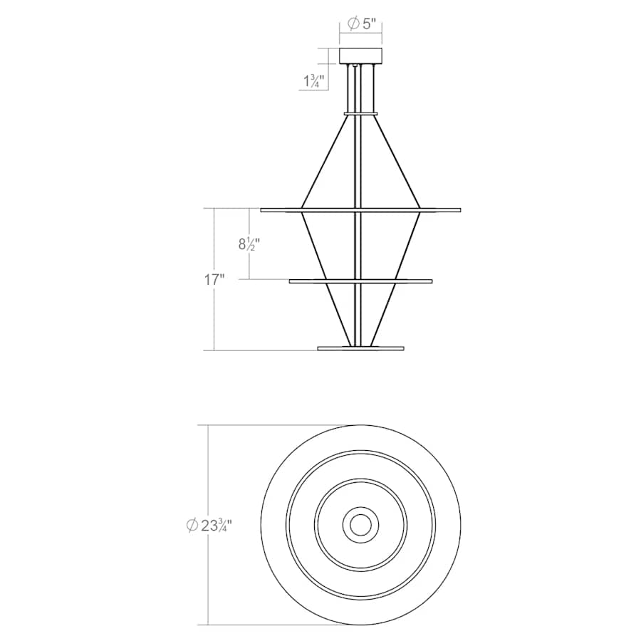 Sonneman Arctic Rings 3 Light 31" Wide LED Ring Chandelier