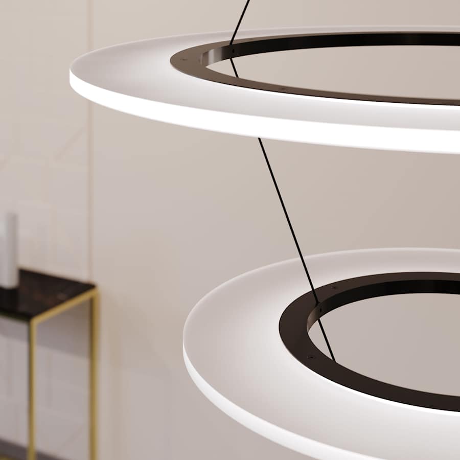 Sonneman Arctic Rings 3 Light 31" Wide LED Ring Chandelier
