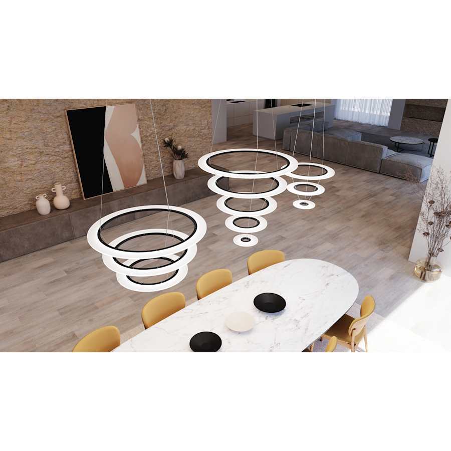 Sonneman Arctic Rings 5 Light 37" Wide LED Ring Chandelier