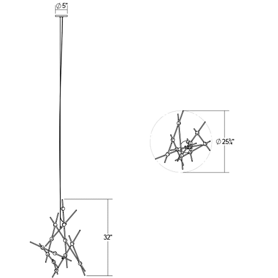 Sonneman Constellation 26" Wide Abstract Chandelier