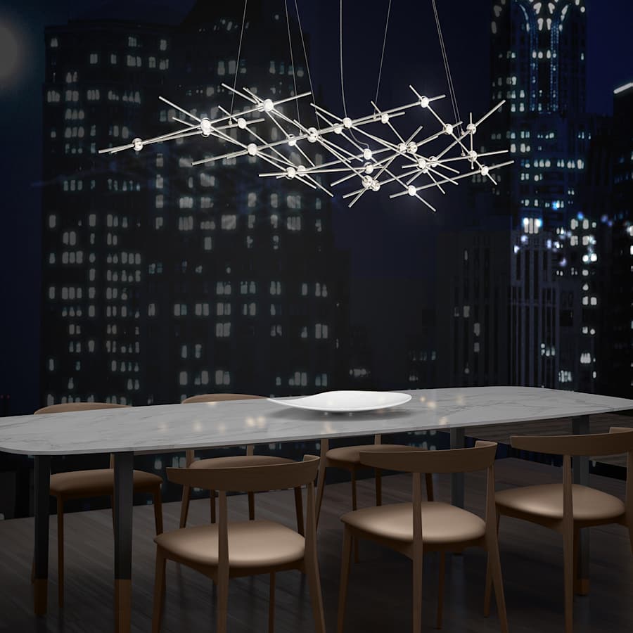 Sonneman Constellation 55" Wide Abstract Chandelier