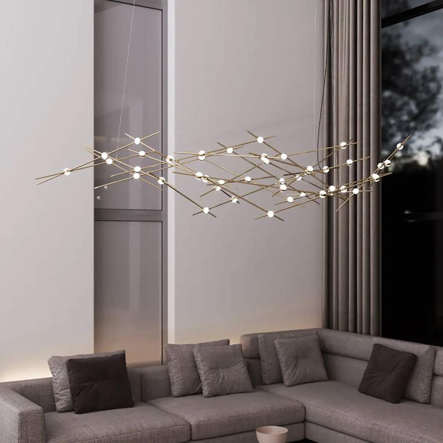 Sonneman Constellation Ursa Major 44 Light 93" Wide LED Abstract Chandelier