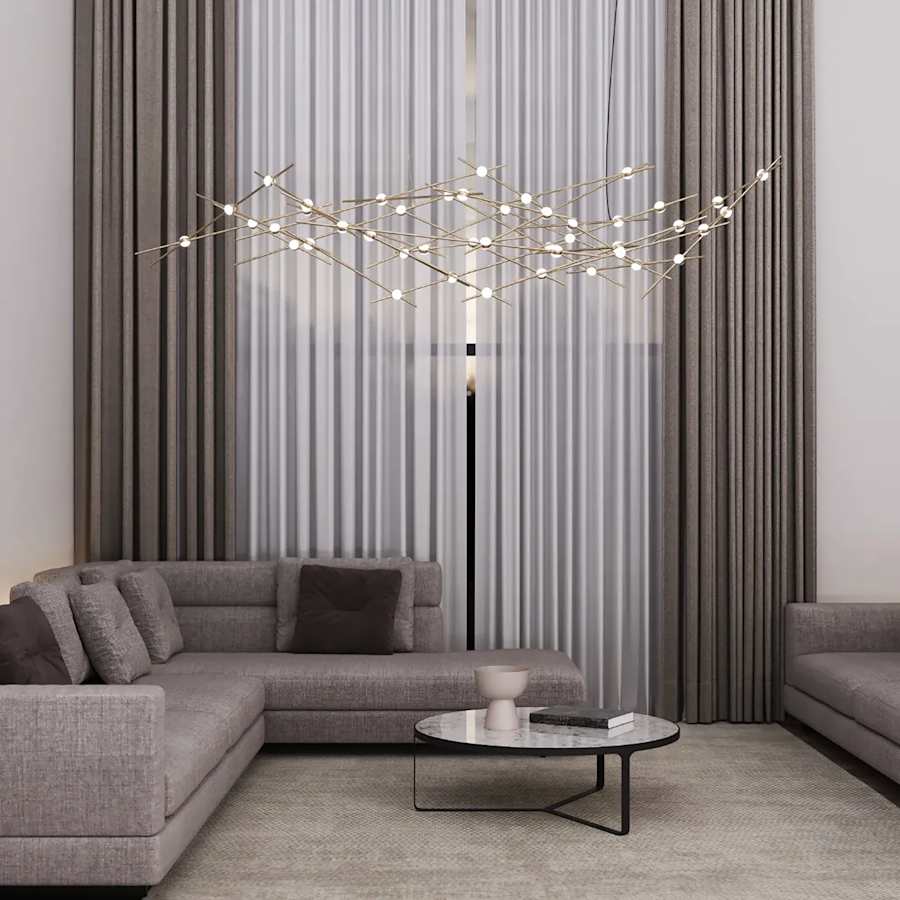 Sonneman Constellation Ursa Major 44 Light 93" Wide LED Abstract Chandelier