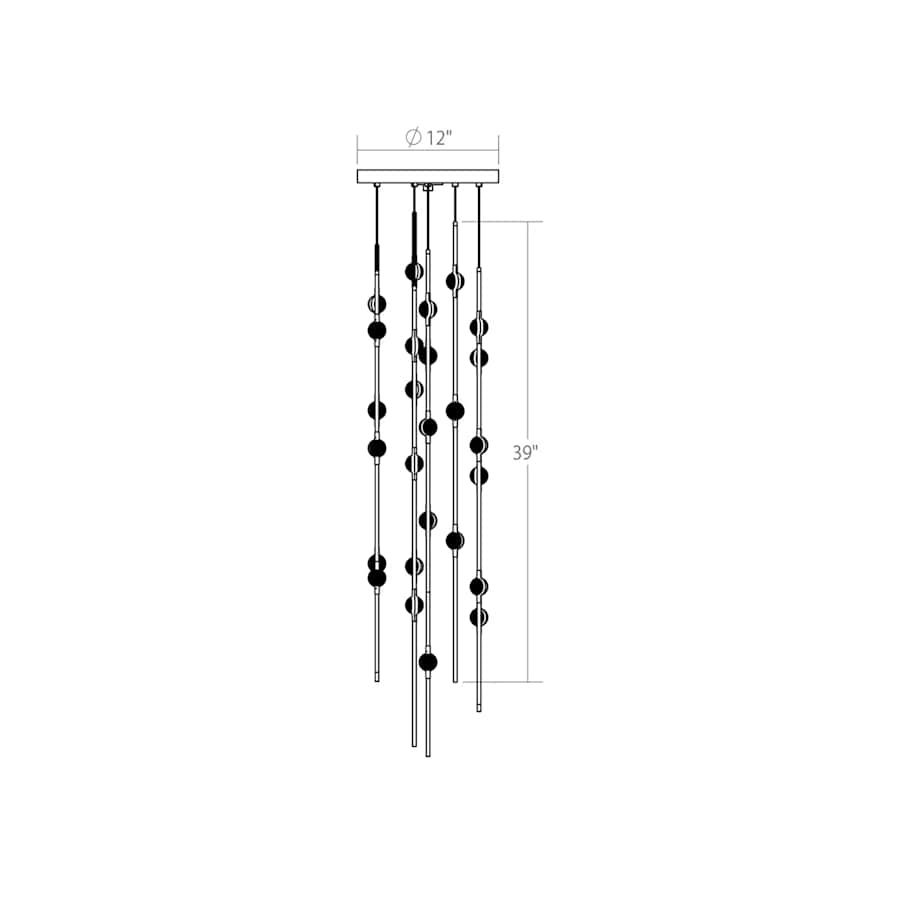Sonneman Constellation 12" Wide Chandelier