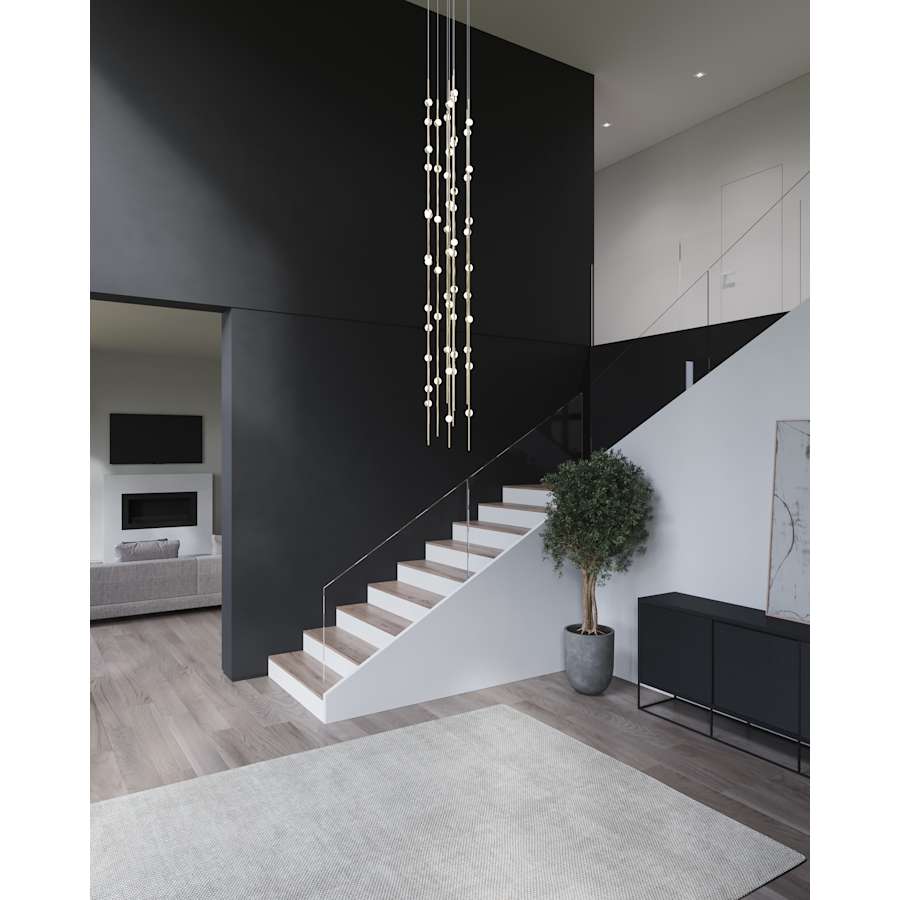 Sonneman Constellation 12" Wide Beaded Chandelier