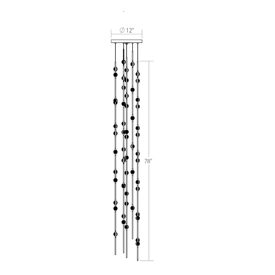 Sonneman Constellation 12" Wide Beaded Chandelier