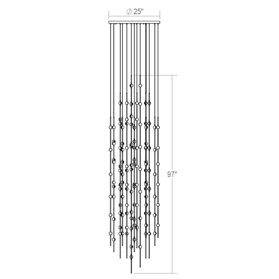 Sonneman Constellation 25" Wide Beaded Chandelier