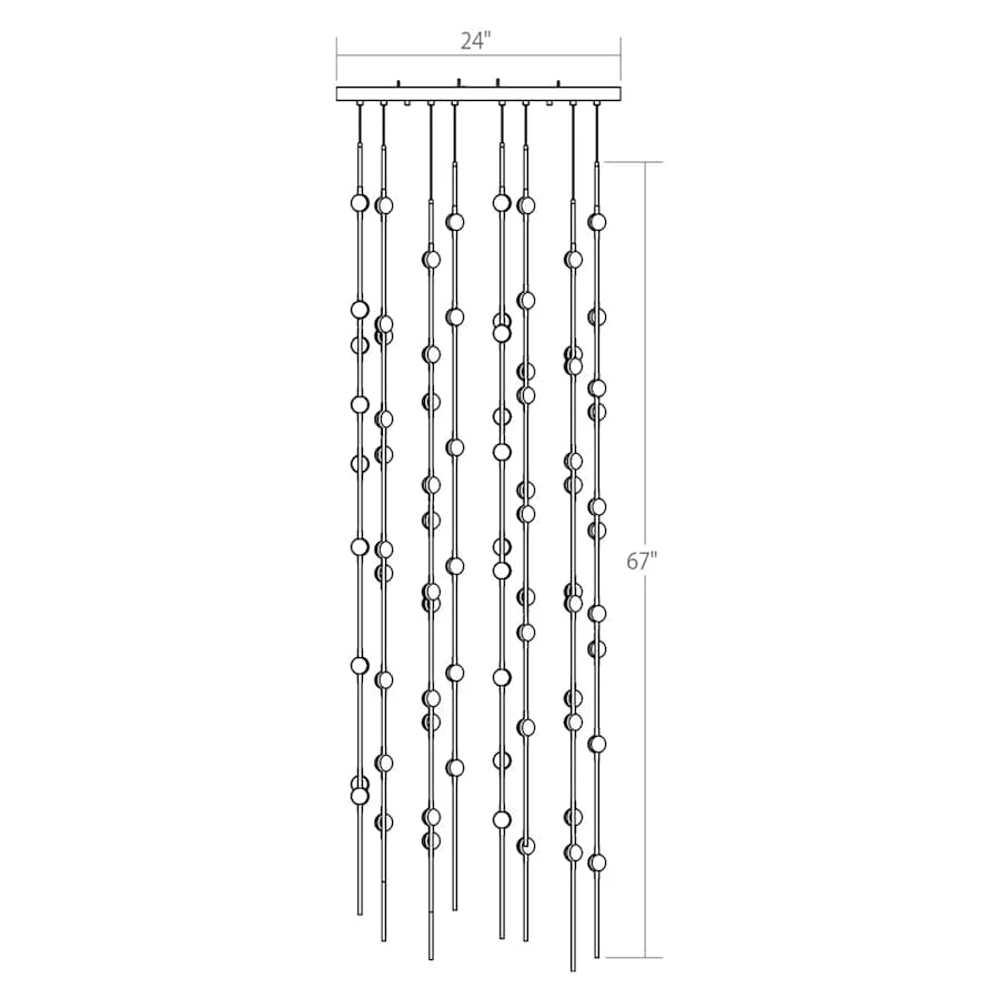 Sonneman Constellation Andromeda 96 Light 24" Wide LED Abstract Multi Light Pendant