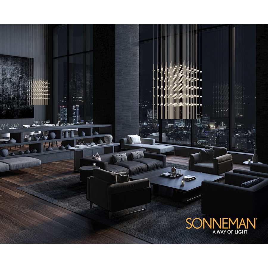 Sonneman Constellation 21" Wide Beaded Chandelier