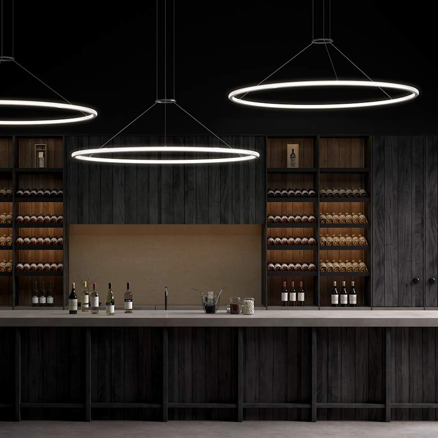 Sonneman Luna 38" Wide LED Ring Chandelier - 2700K