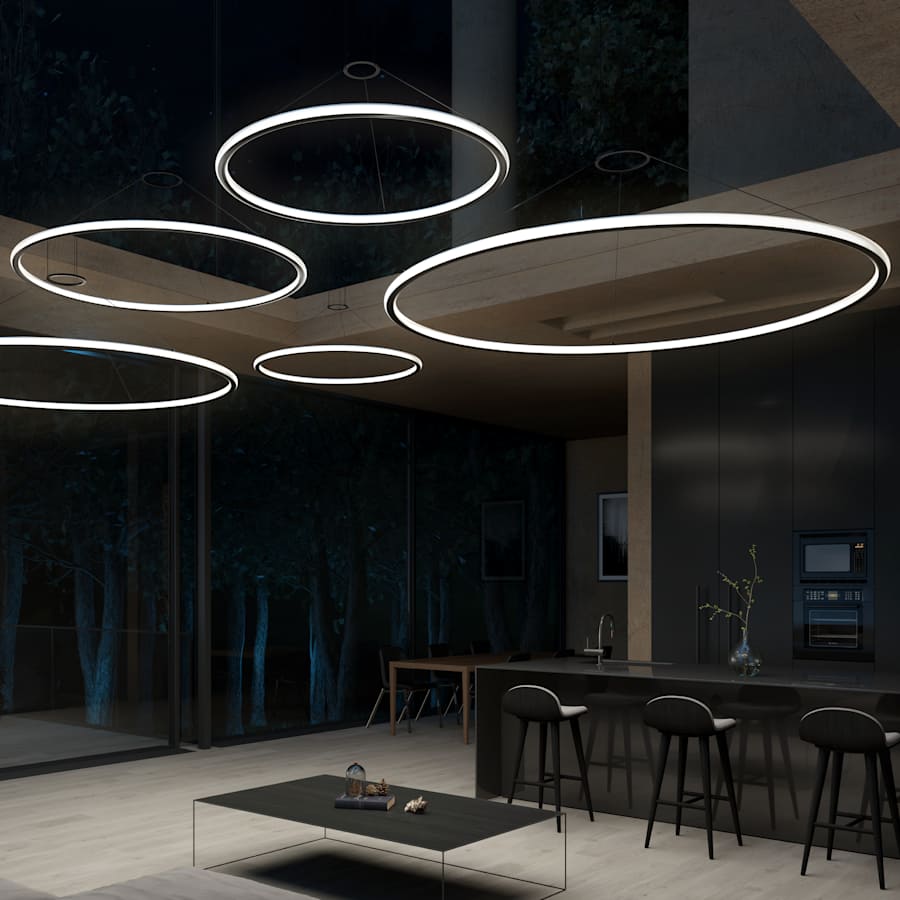 Sonneman Luna 38" Wide LED Ring Chandelier - 3500K