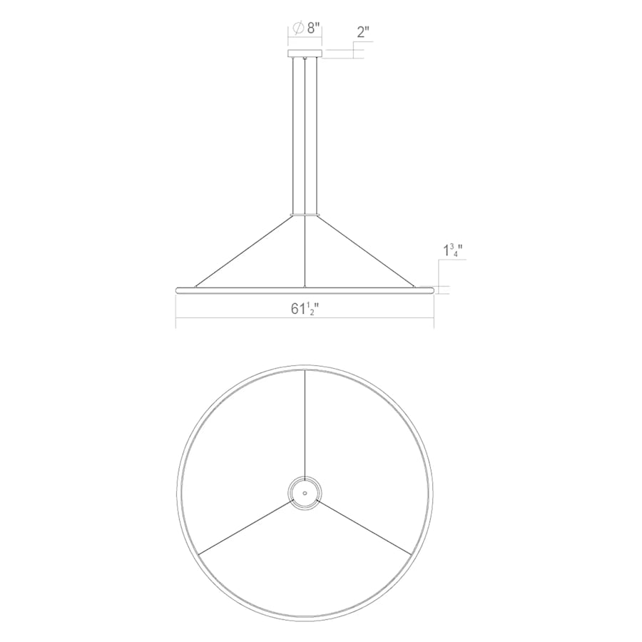 Sonneman Luna 62" Wide LED Ring Chandelier - 3000K