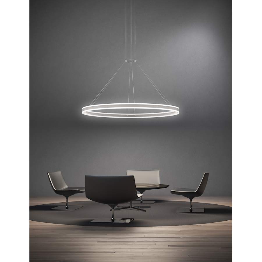 Sonneman Double Corona 24" Wide Integrated LED Ring Chandelier with Acrylic Shades