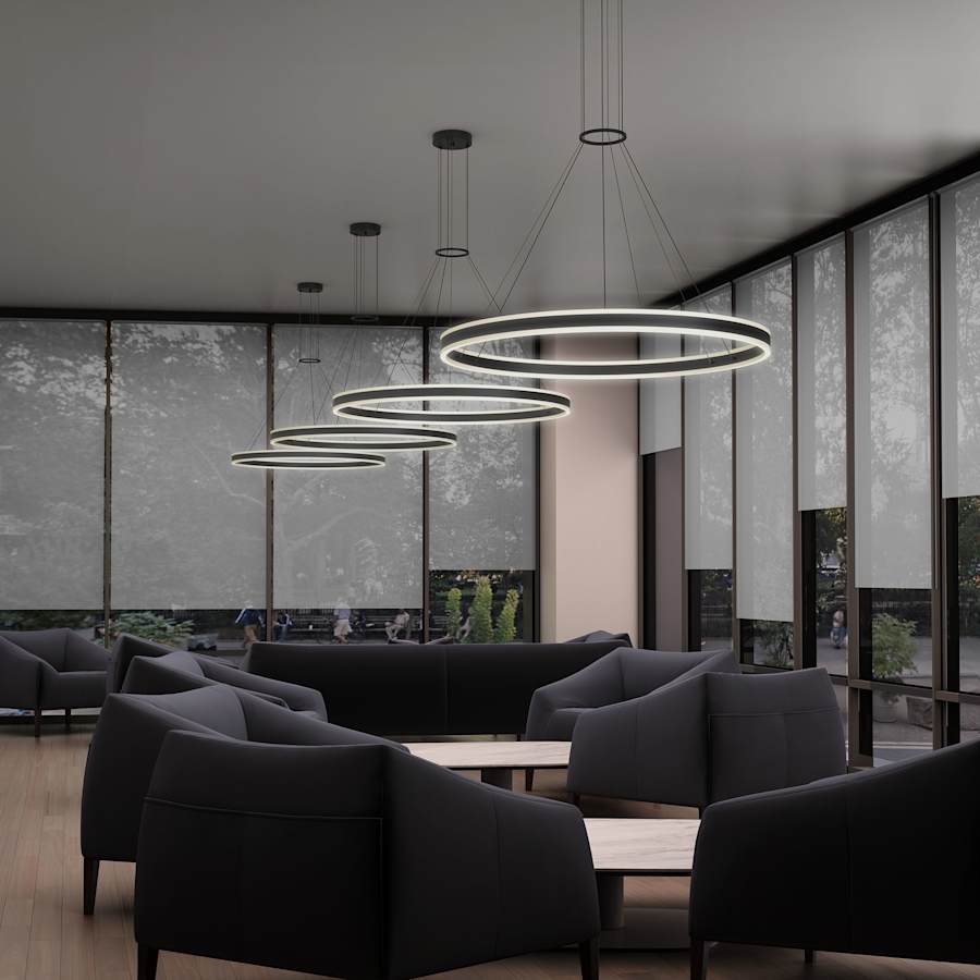 Sonneman Double Corona 24" Wide Integrated LED Ring Chandelier with Acrylic Shades
