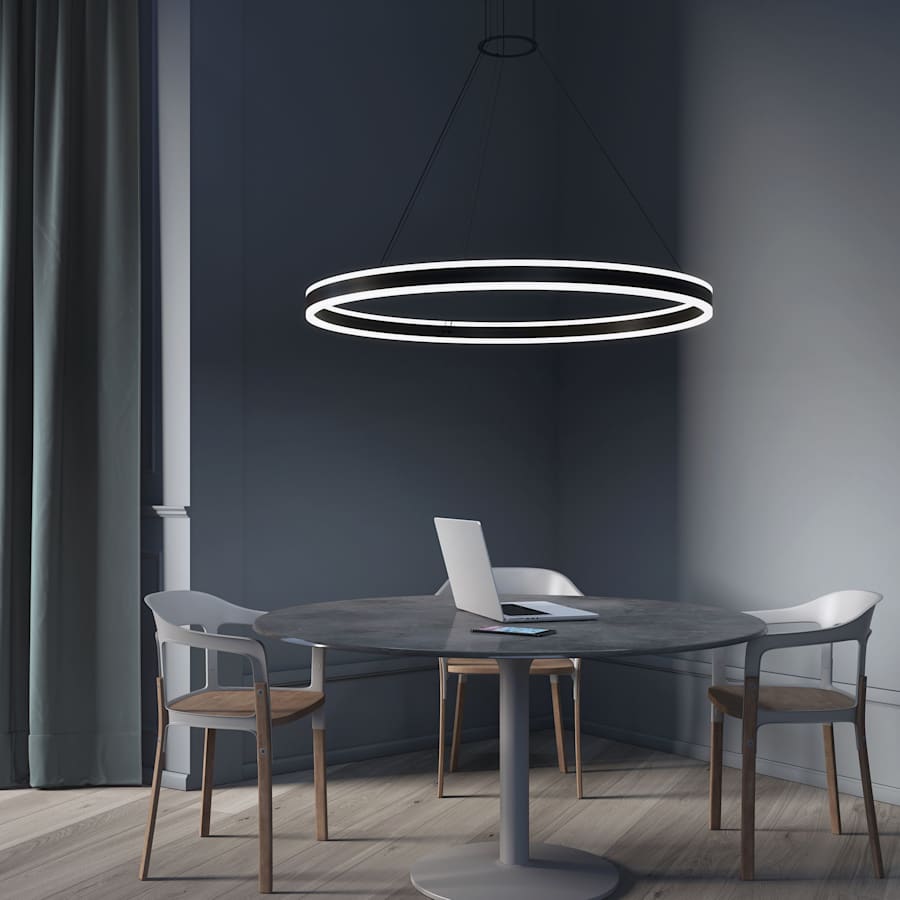 Sonneman Double Corona 24" Wide Integrated LED Ring Chandelier with Acrylic Shades