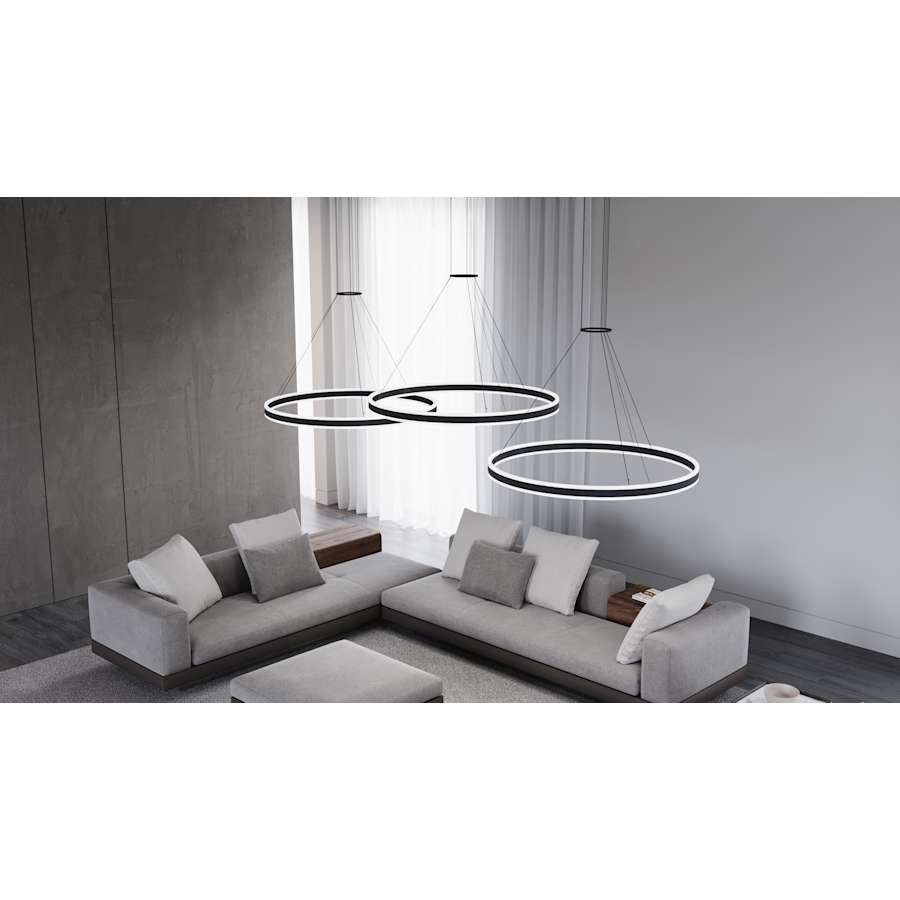 Sonneman Double Corona 24" Wide Integrated LED Ring Chandelier with Acrylic Shades