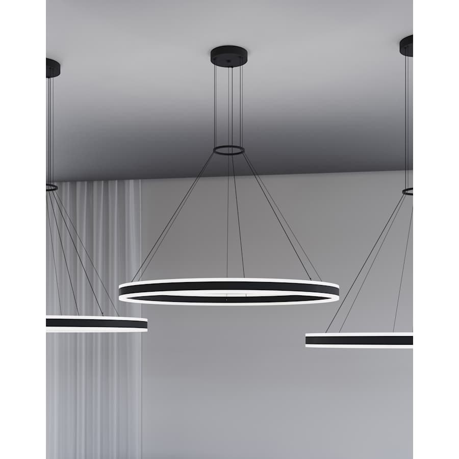 Sonneman Double Corona 32" Wide Integrated LED Ring Chandelier with Acrylic Shades