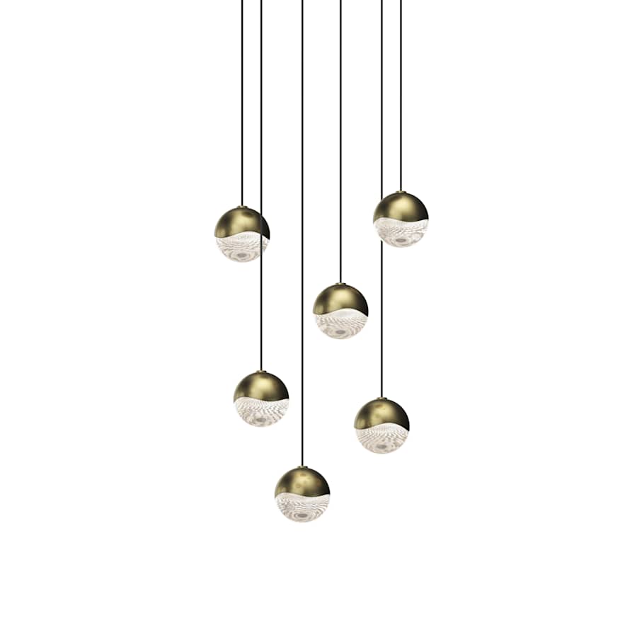 Sonneman Grapes 6 Light 11" Wide LED Suspension Multi Light Pendant