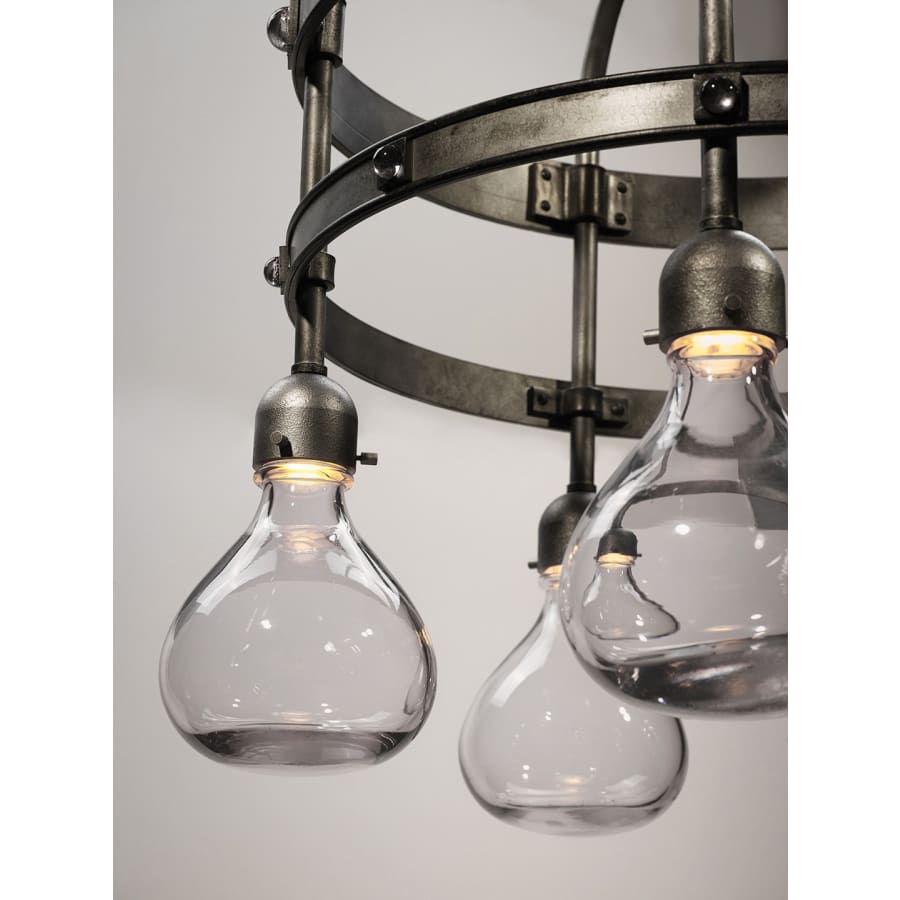 Studio M Napa 5 Light 30-1/2" Wide Integrated LED Multi Light Pendant with Glass Shades and Crystal Accents