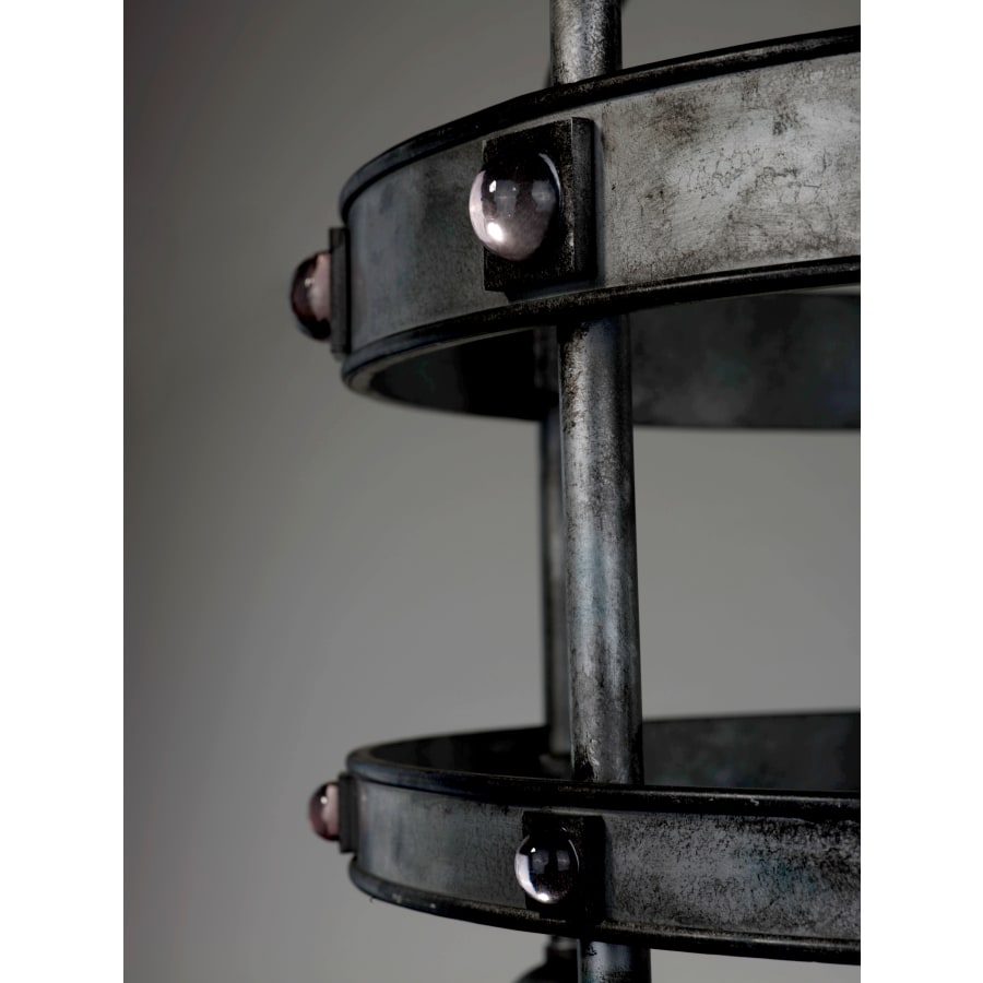 Studio M Napa 5 Light 30-1/2" Wide Integrated LED Multi Light Pendant with Glass Shades and Crystal Accents