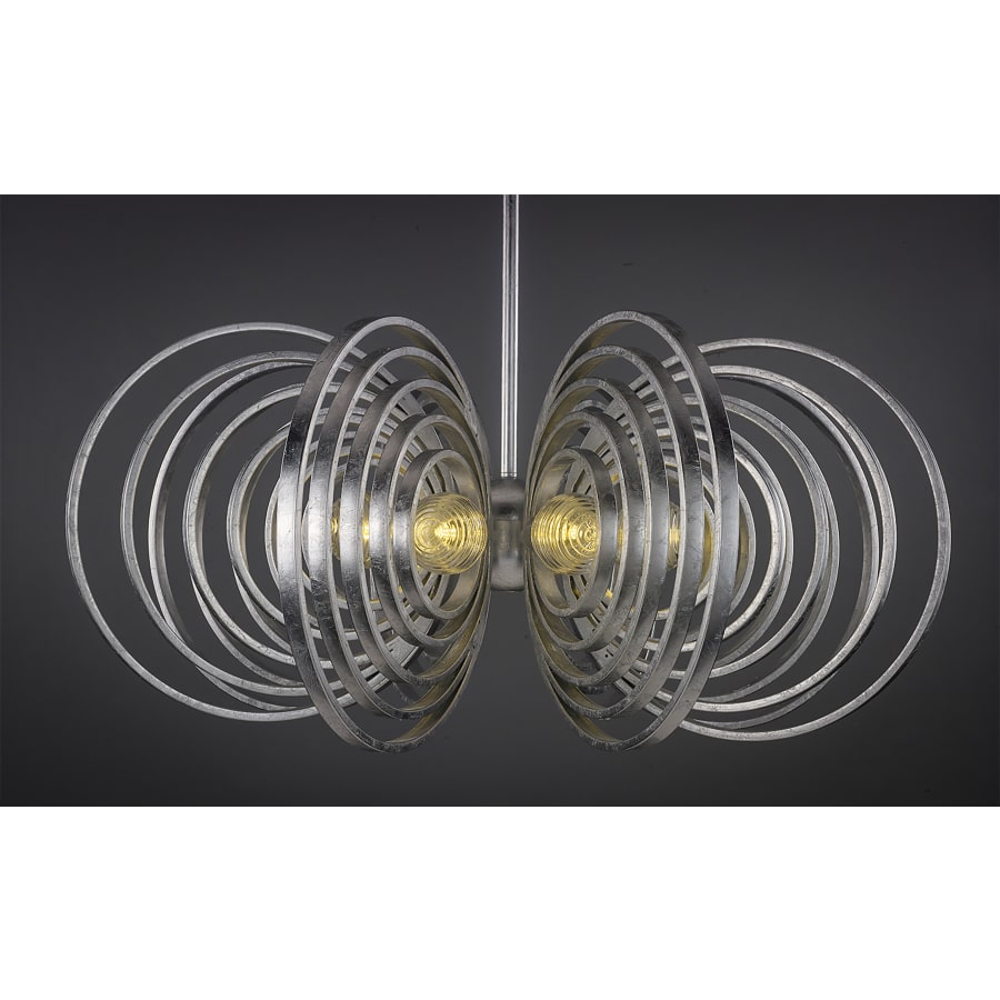 Studio M Frequency 8 Light 38" Wide LED Chandelier with Ribbed Glass Shades