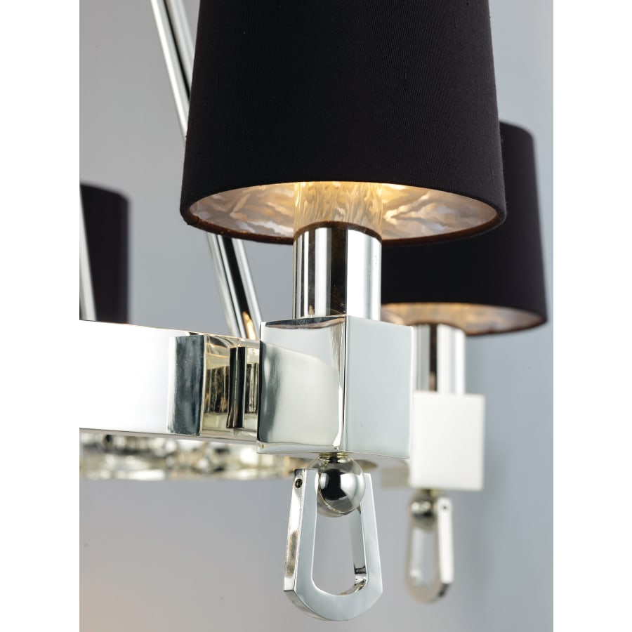 Studio M Jefferson 6 Light 37-1/2" Wide Chandelier with Silk Shades