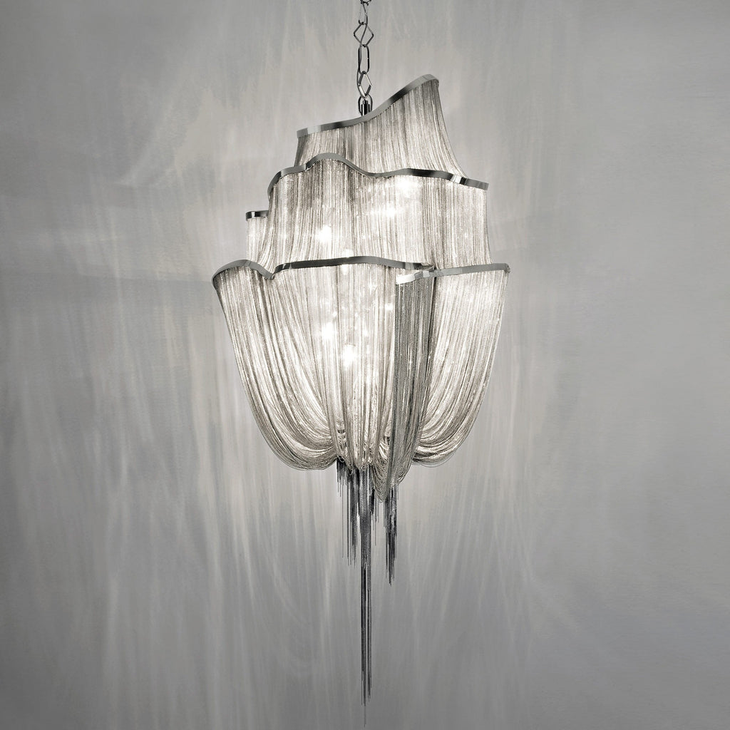 Tiered Crystal Cascade Chandelier