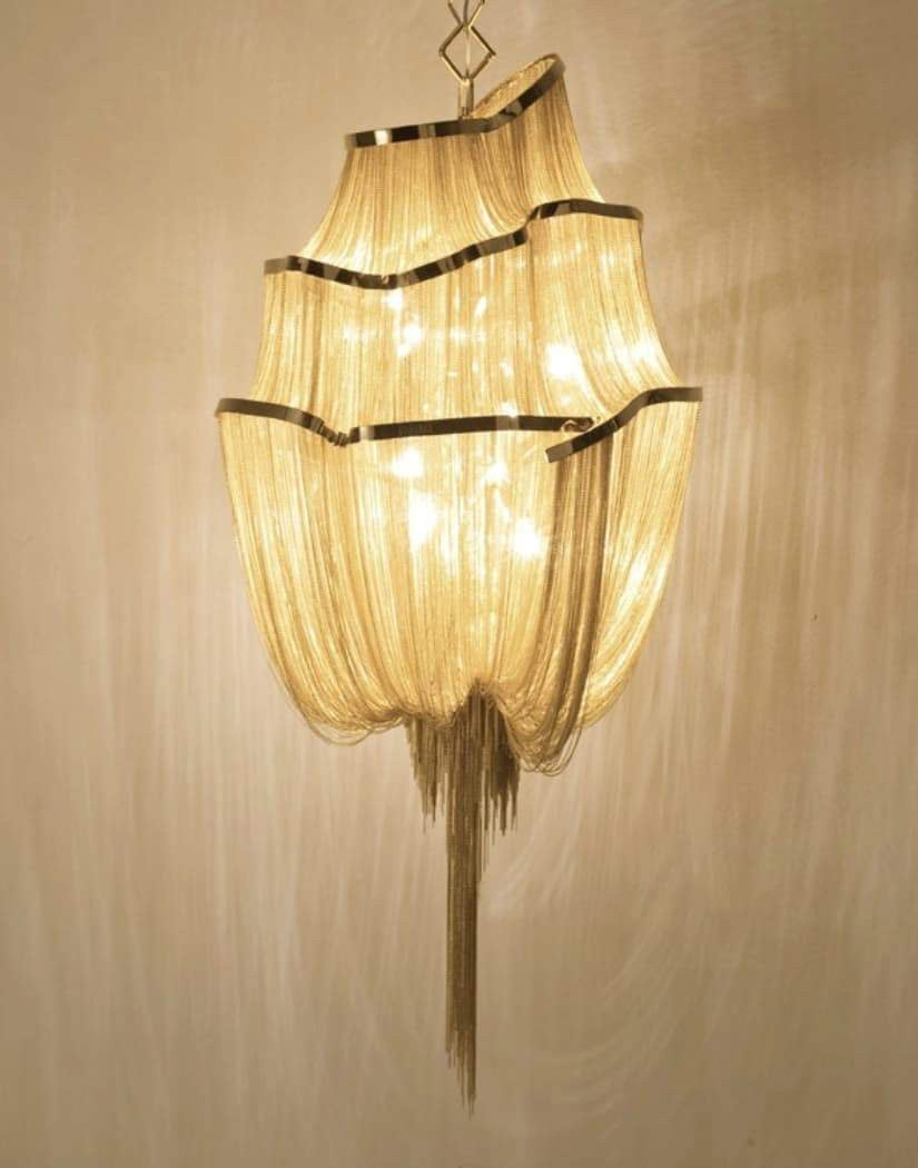 Tiered Crystal Cascade Chandelier