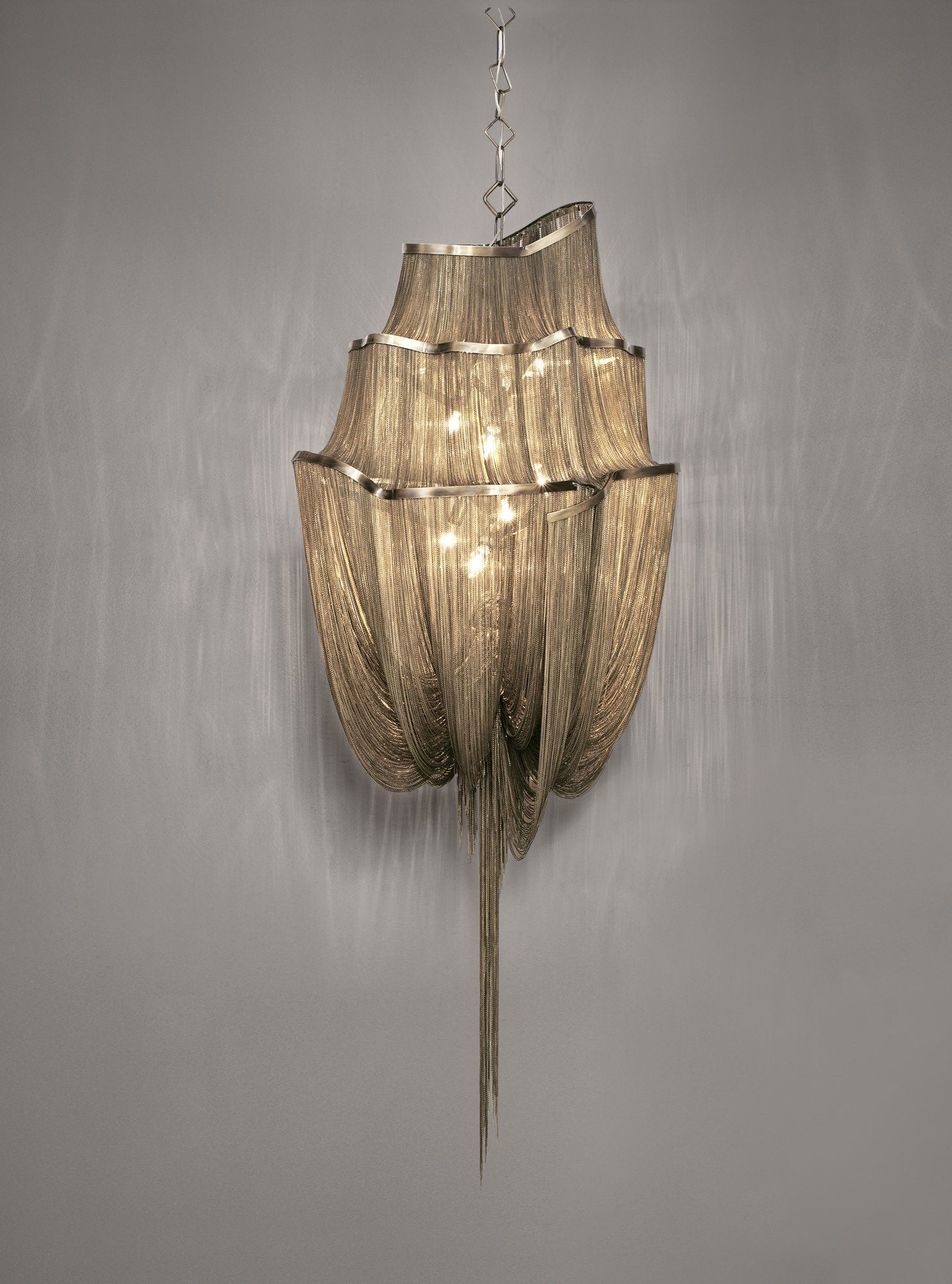 Tiered Crystal Cascade Chandelier