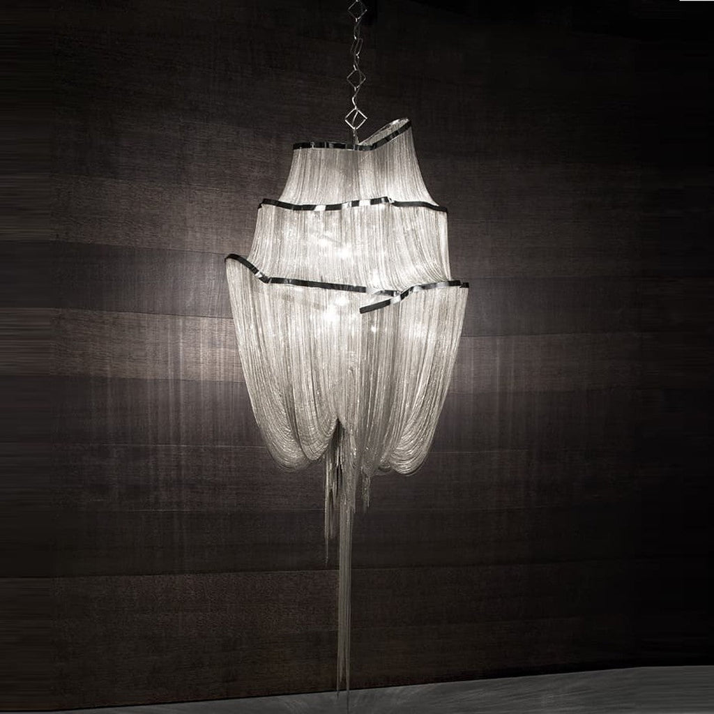 Tiered Crystal Cascade Chandelier