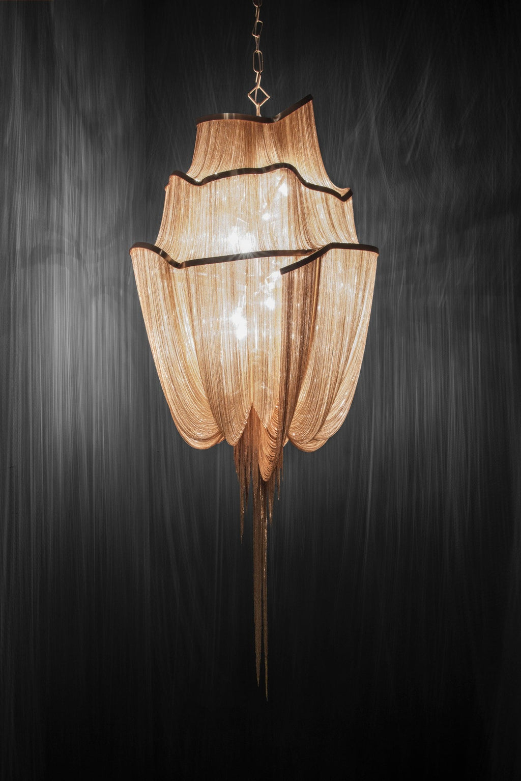 Tiered Crystal Cascade Chandelier