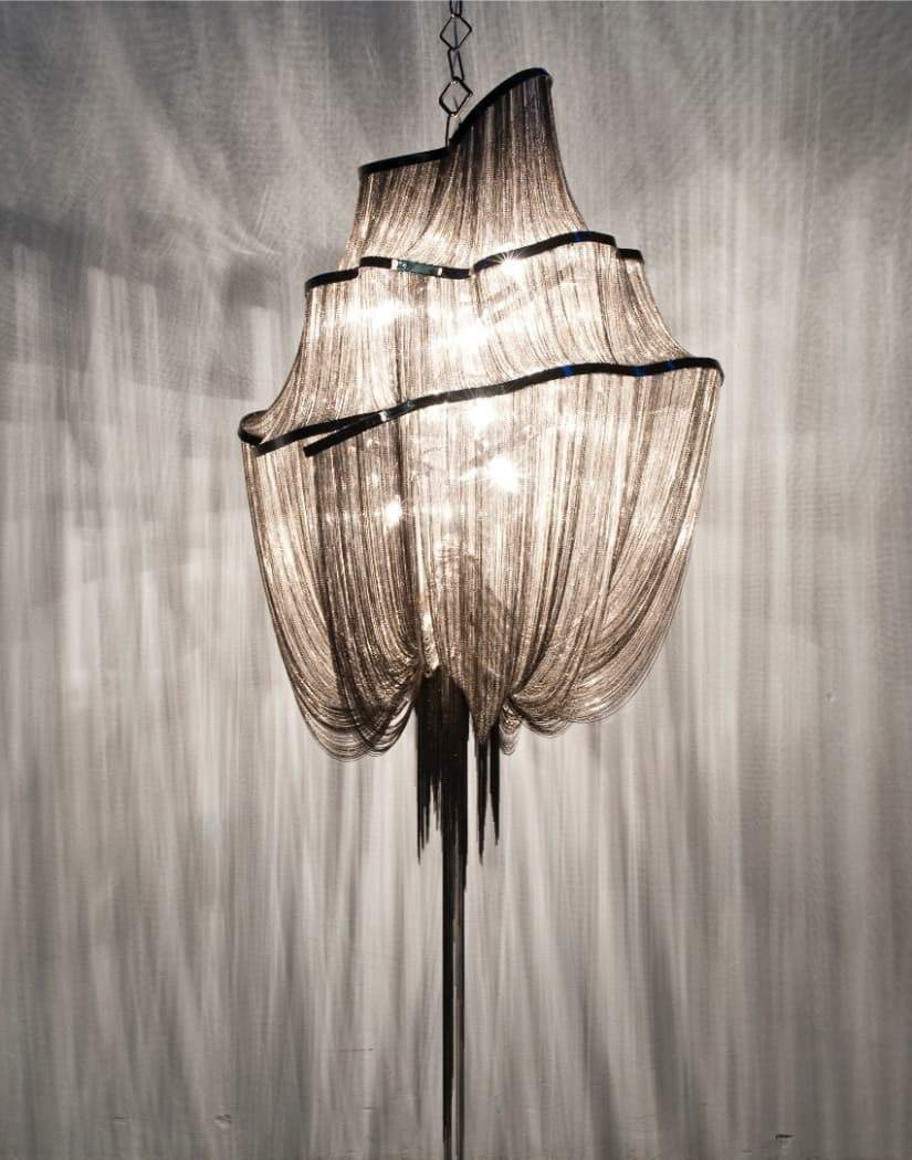 Tiered Crystal Cascade Chandelier