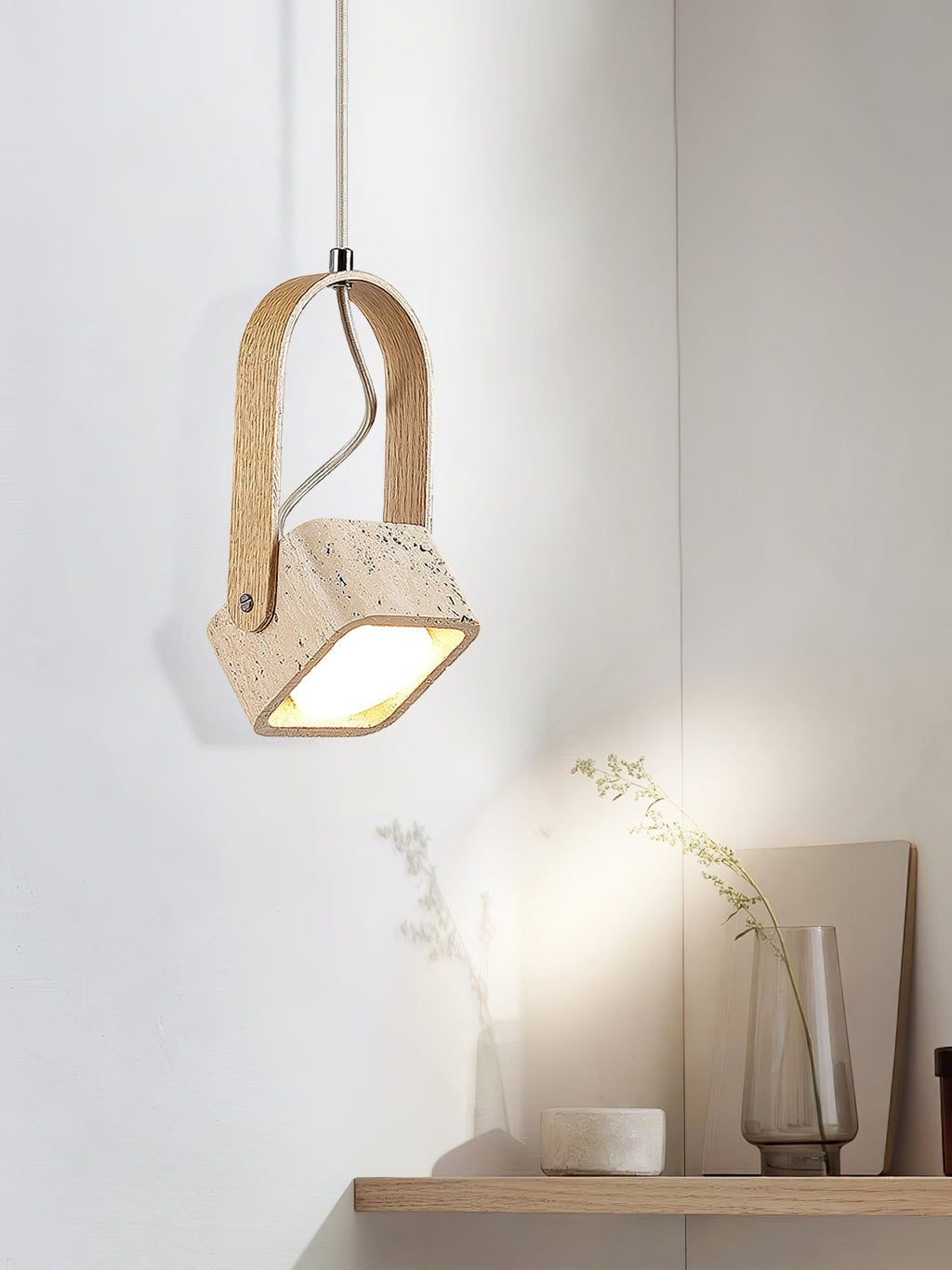 Travero Arc Stone Pendant Light