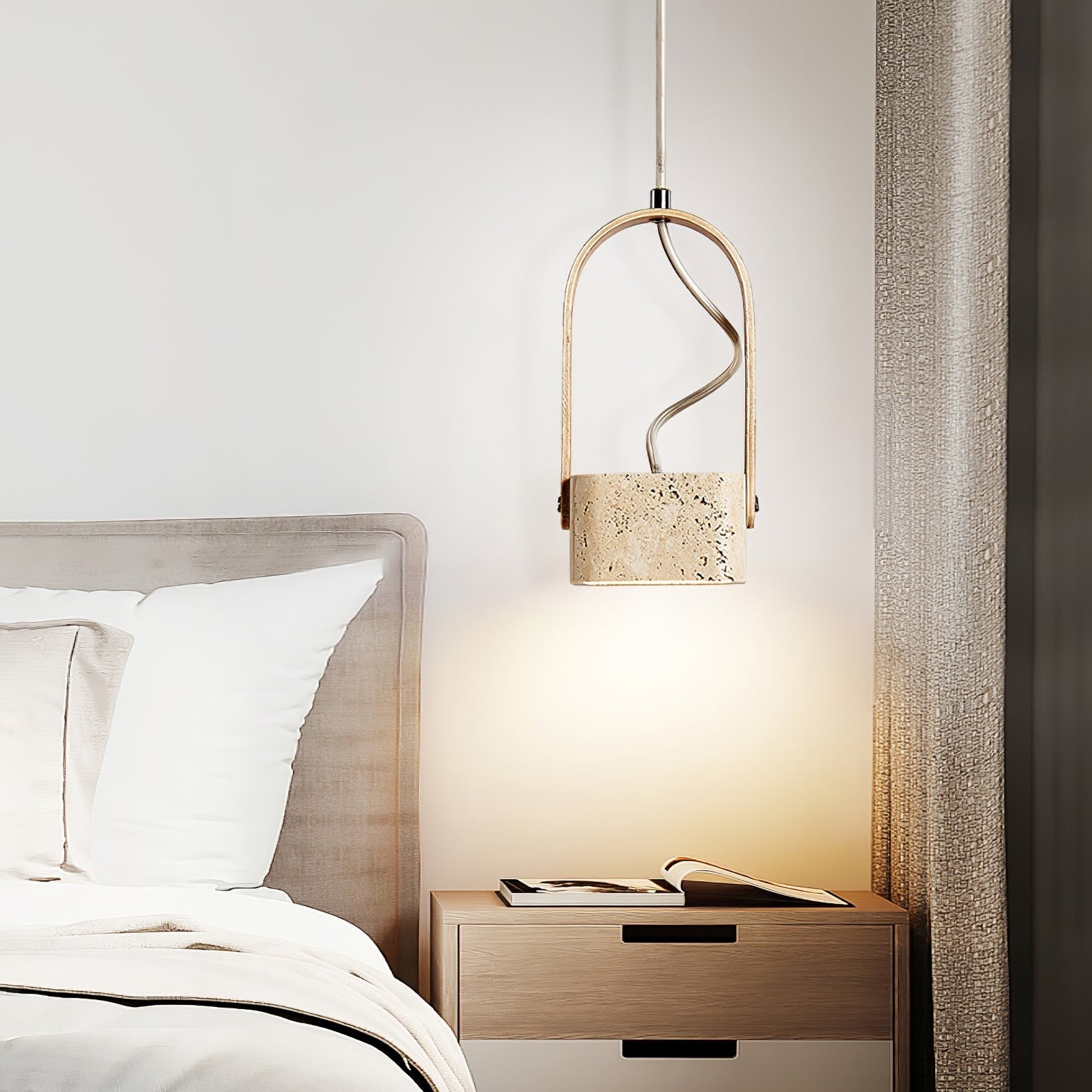 Travero Arc Stone Pendant Light