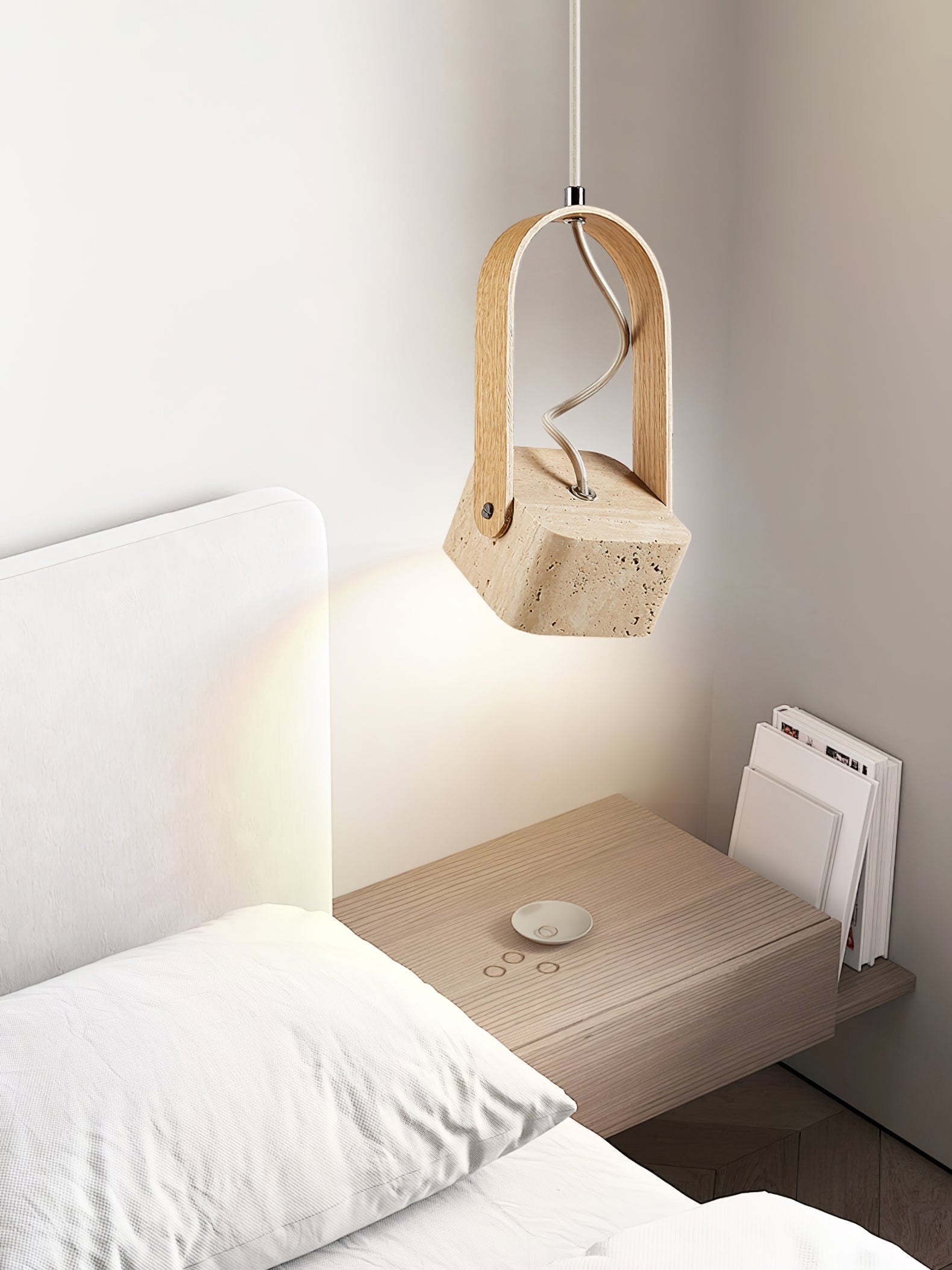 Travero Arc Stone Pendant Light