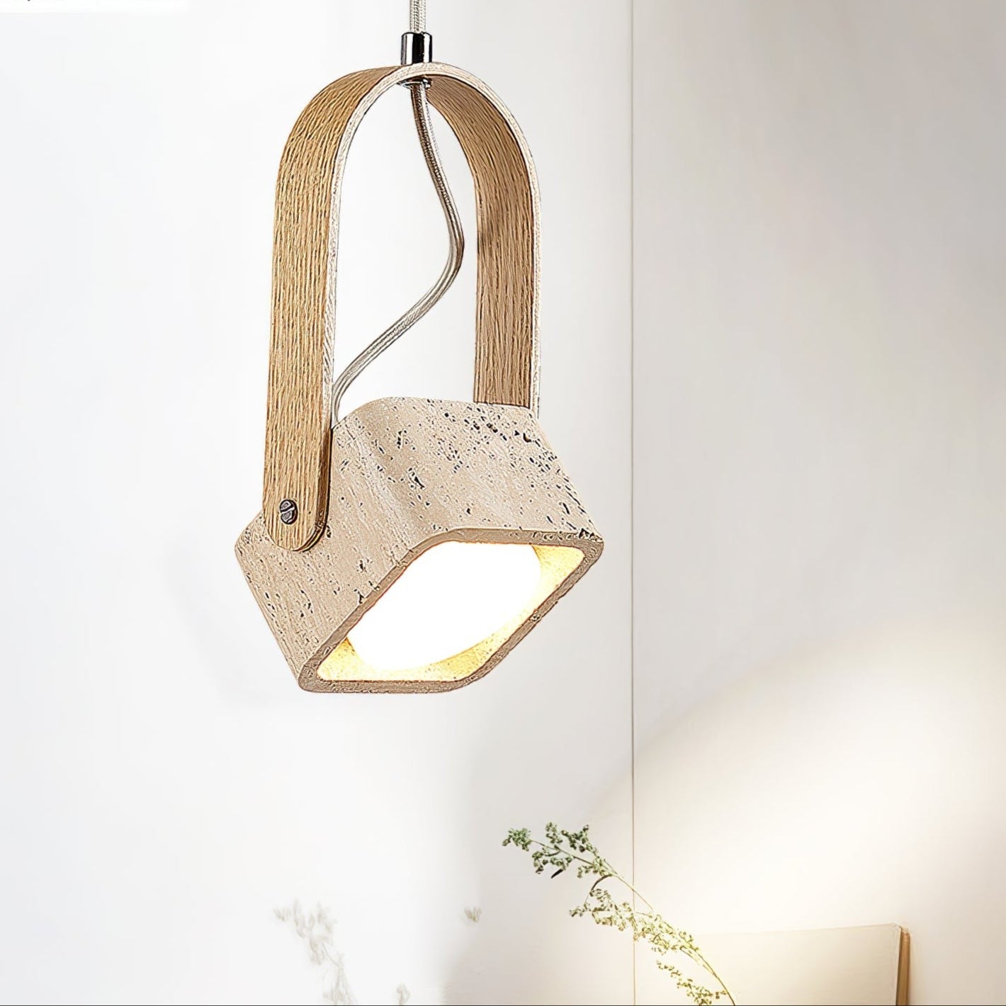 Travero Arc Stone Pendant Light