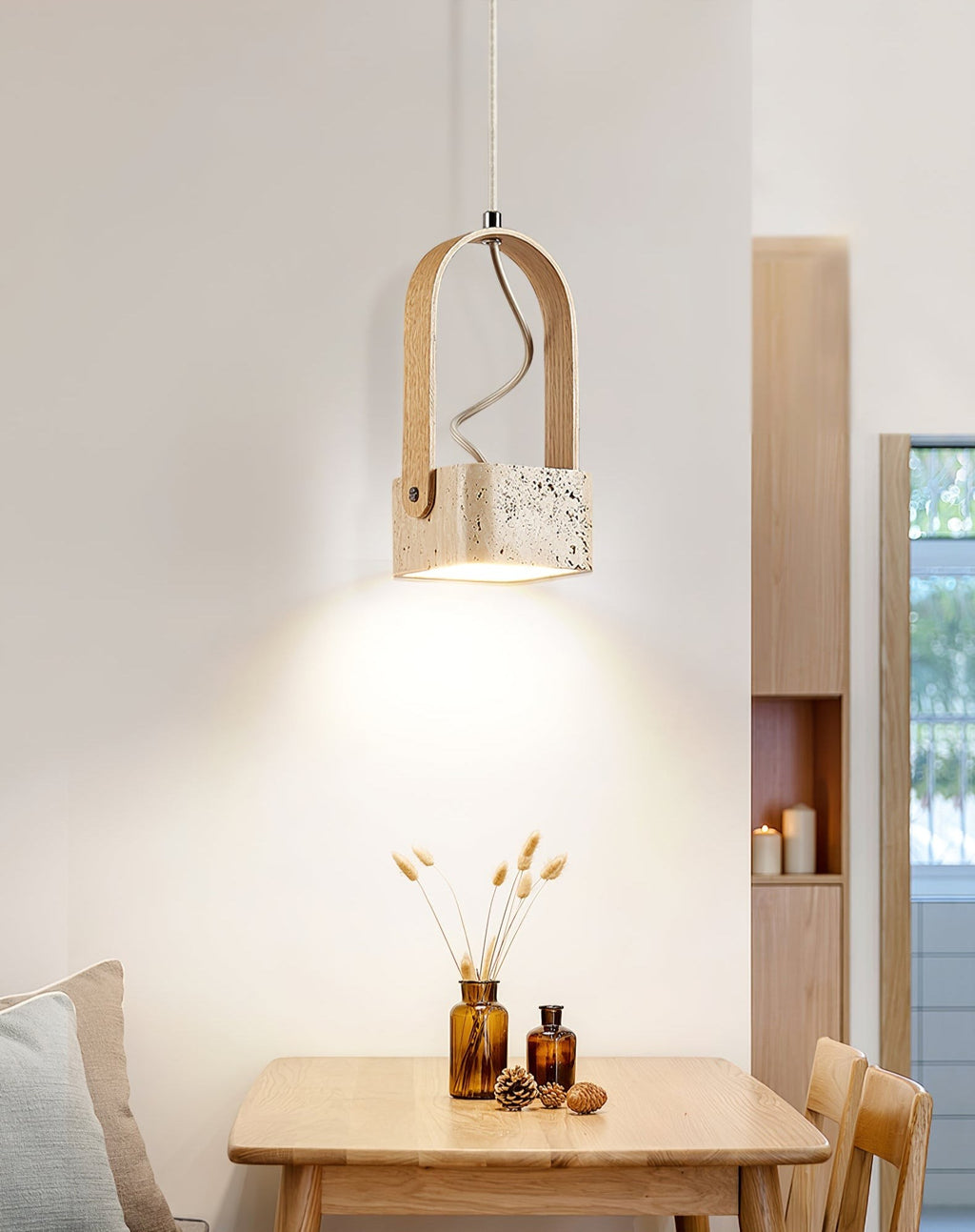 Travero Arc Stone Pendant Light