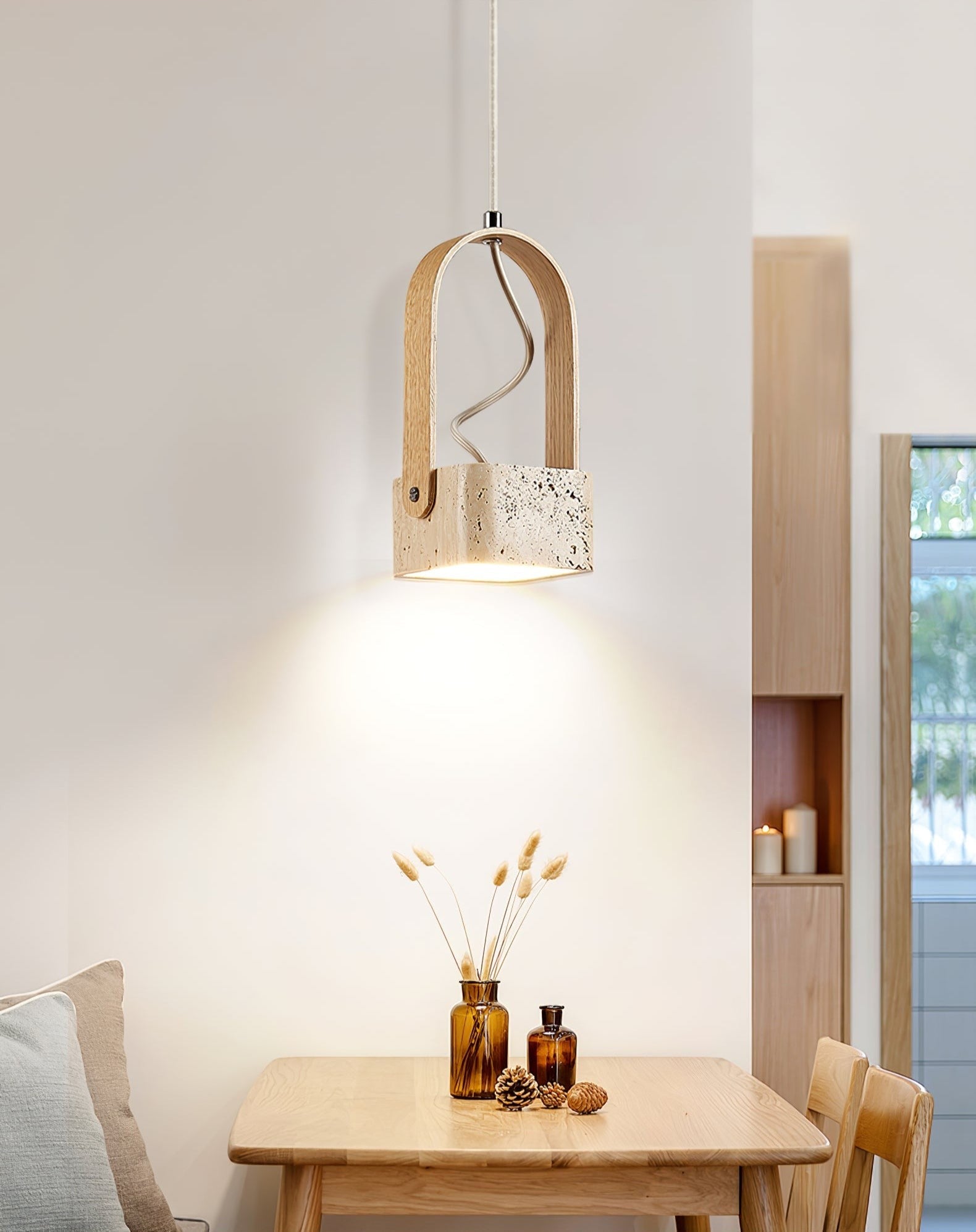 Travero Arc Stone Pendant Light