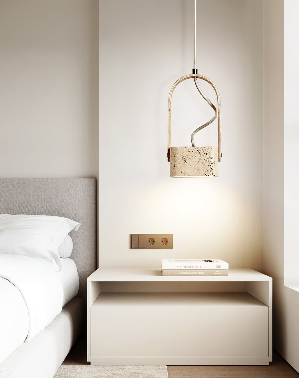 Travero Arc Stone Pendant Light