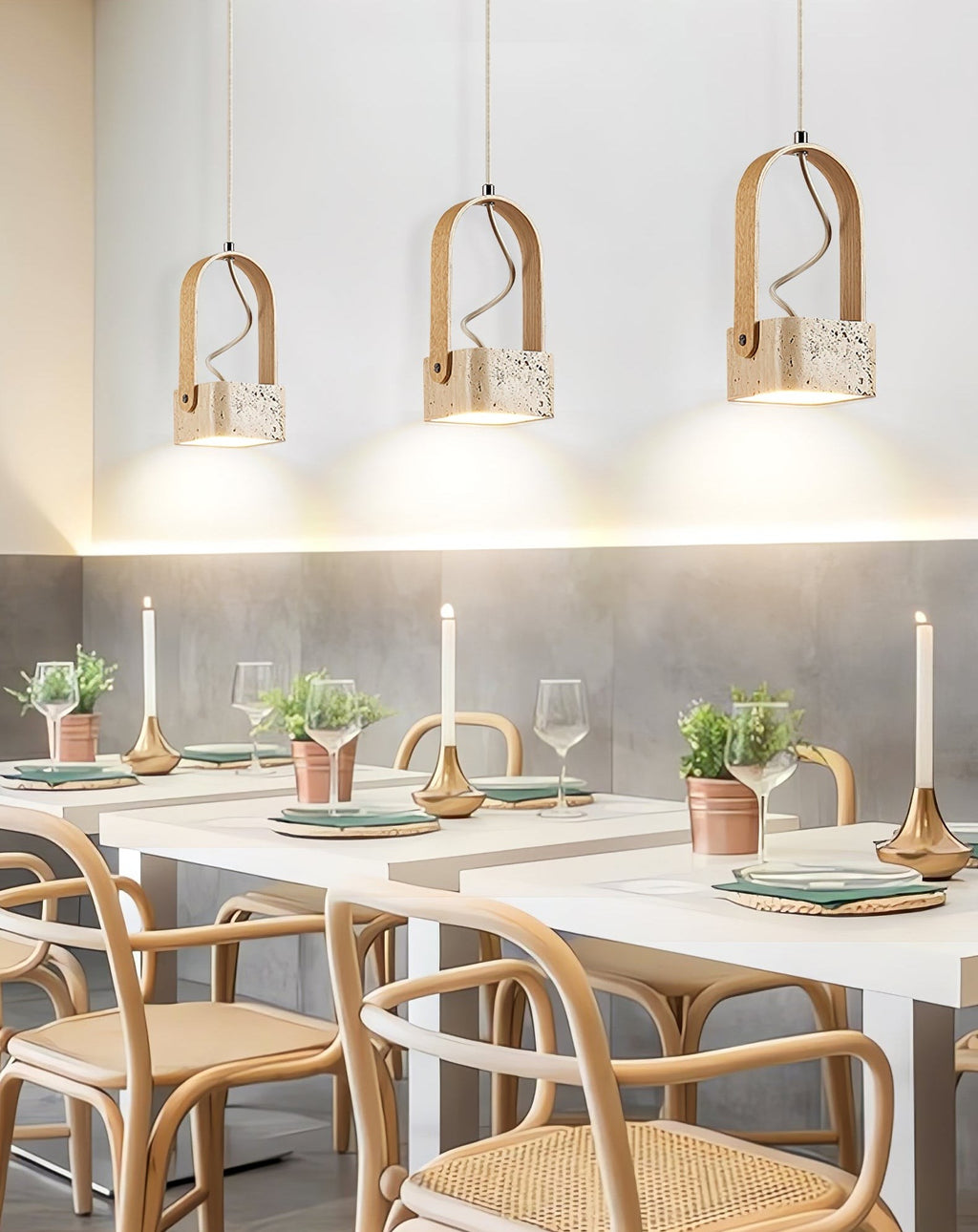 Travero Arc Stone Pendant Light
