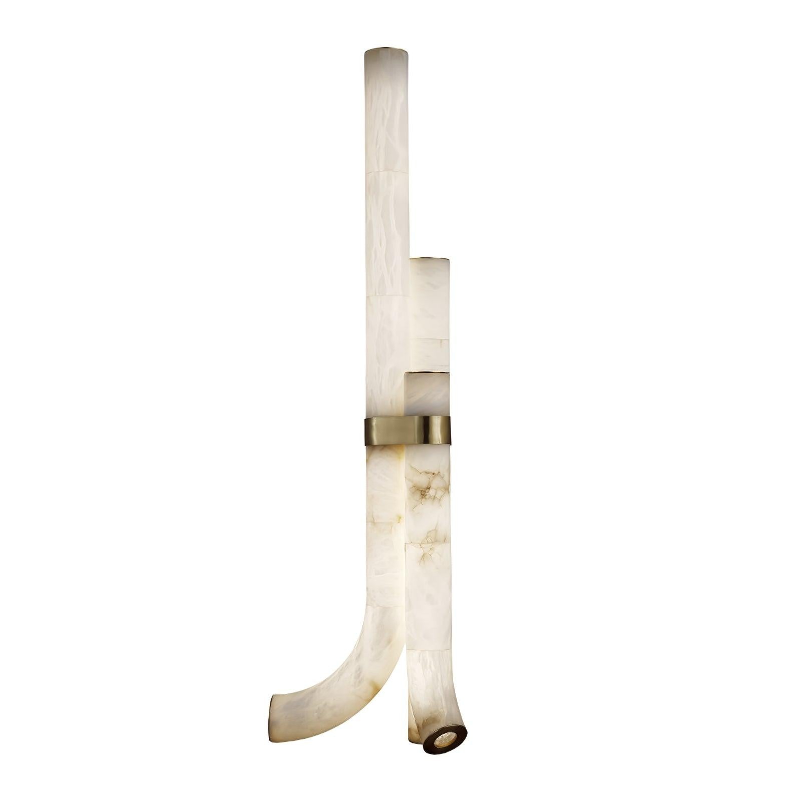 Trivera Alabaster Column Floor Lamp