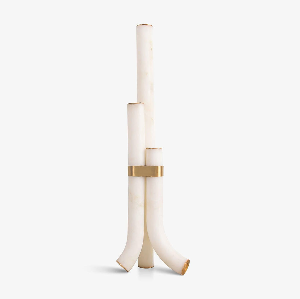 Trivera Alabaster Column Floor Lamp