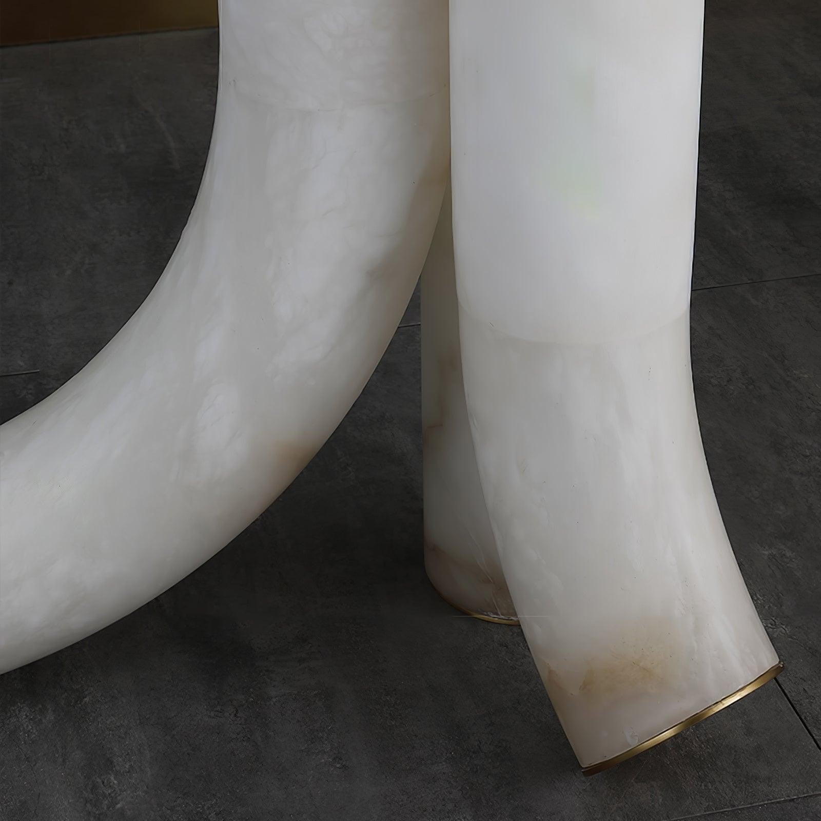 Trivera Alabaster Column Floor Lamp