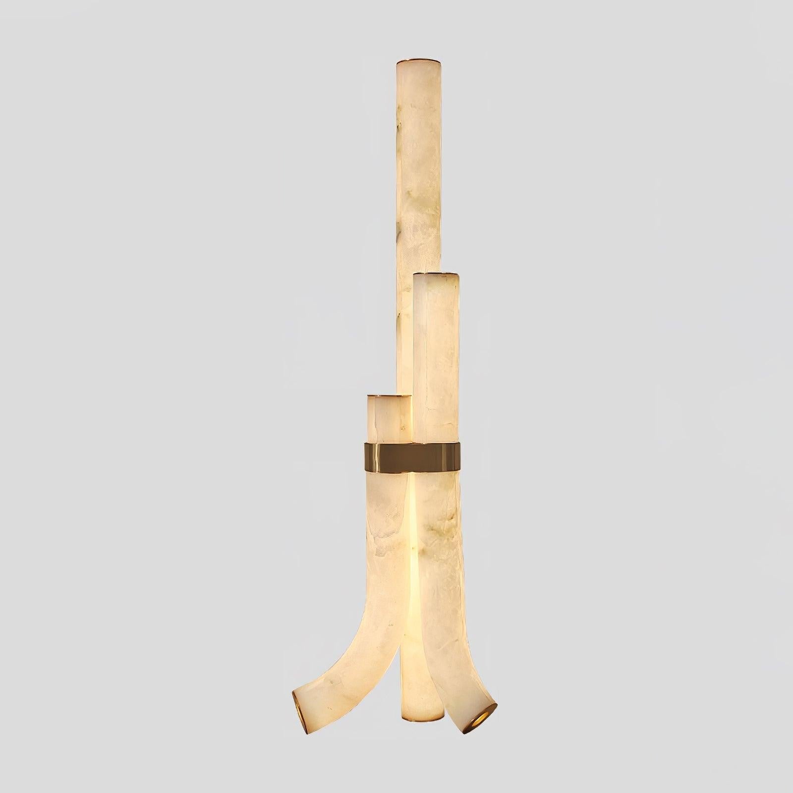 Trivera Alabaster Column Floor Lamp