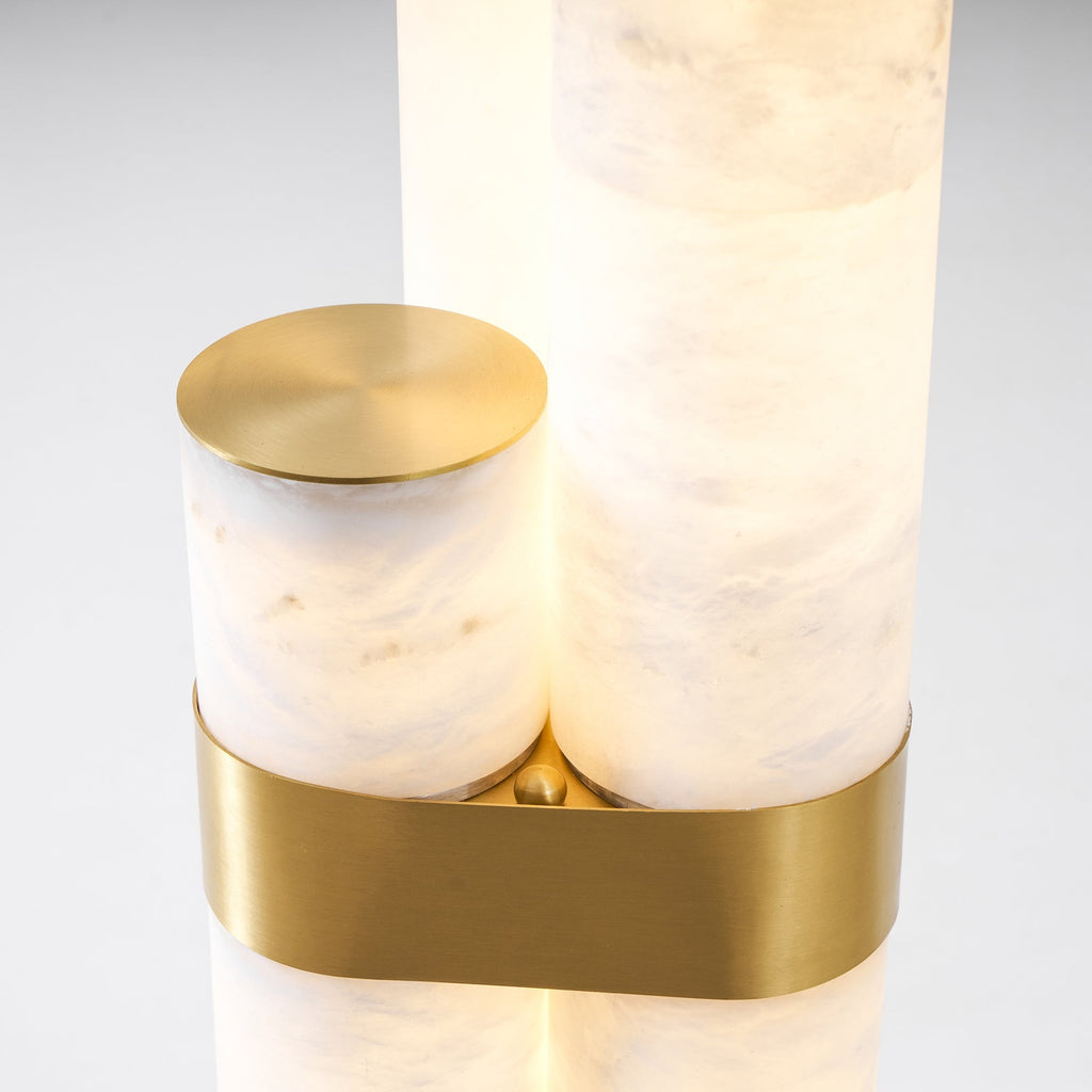 Trivera Alabaster Column Floor Lamp