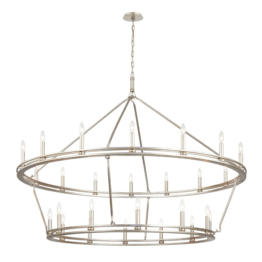 Troy Lighting Sutton 28 Light 52" Wide Taper Candle Chandelier - Champagne Silver Leaf